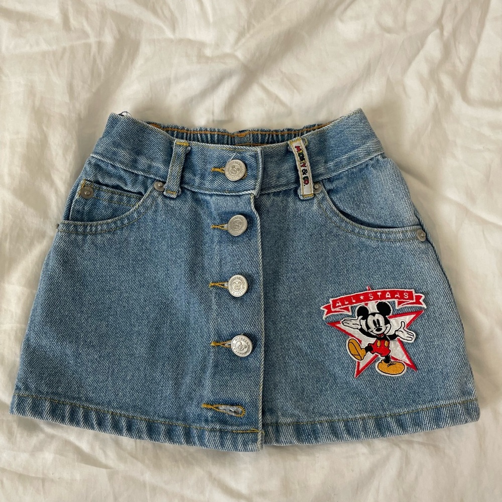 Vintage Mickey denim skirt